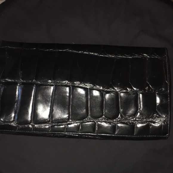 Black leather clutch made in Italy - Picture 2 of 4